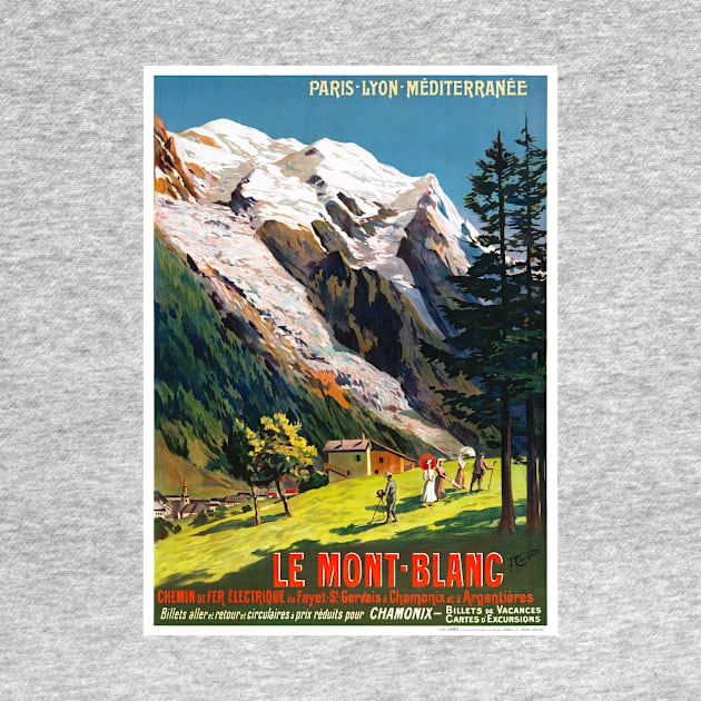 Vintage Travel Poster France Le Mont Blanc by vintagetreasure